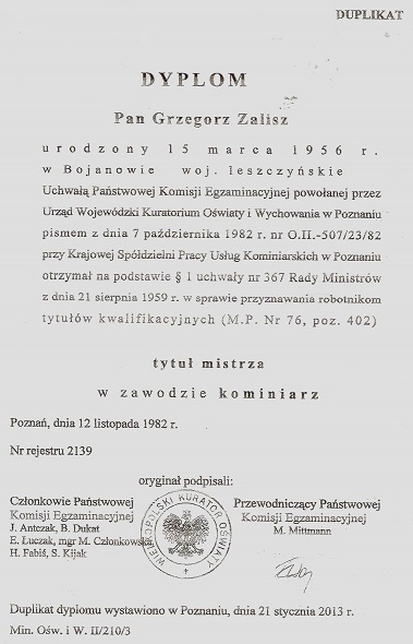 Dyplom kwalifikacji